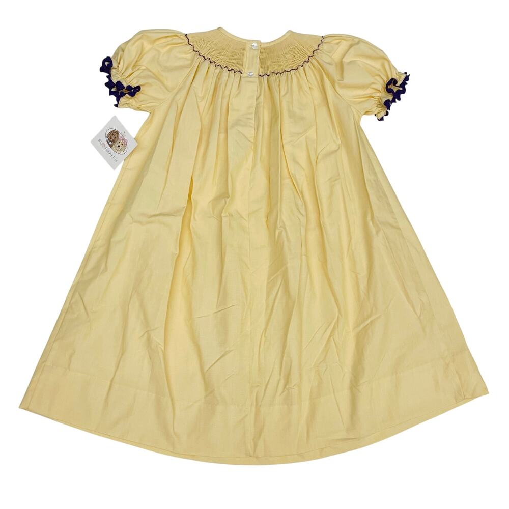 NWT Ruth & Ralph 4T LSU Smocked Dress - Picture 4 of 5